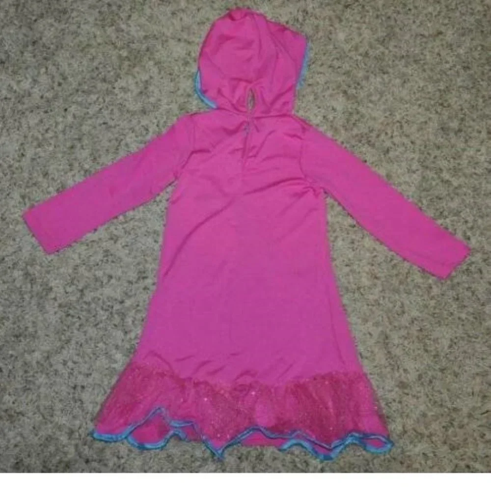 PacMan Pinky Halloween Costume 4/6 Pac-man 4 Pc Dress, Leggings Gloves Girls